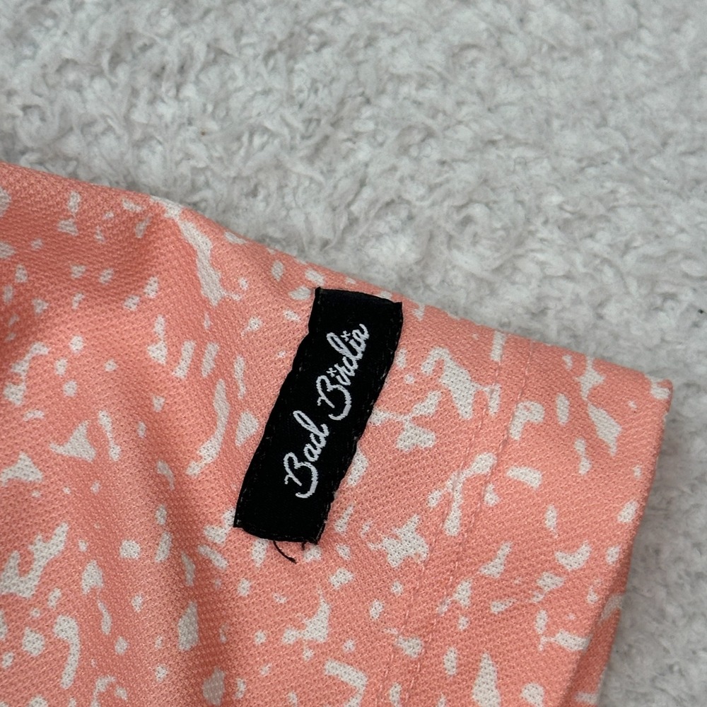 Bad Birdie Men's Golf Polo Shirt Size Large Peach - Picture 4 of 9